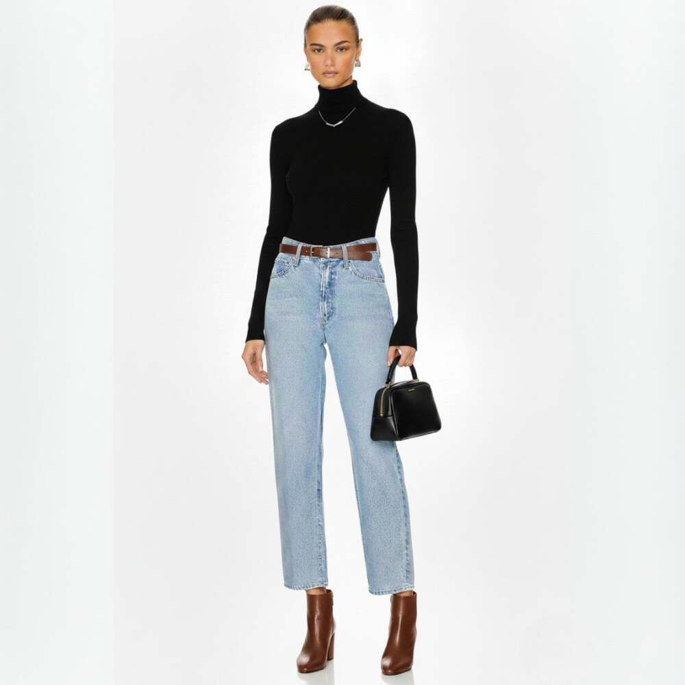 Mother SNACKS! High Waisted Double Stack Ankle in Just a Nibble Size 28